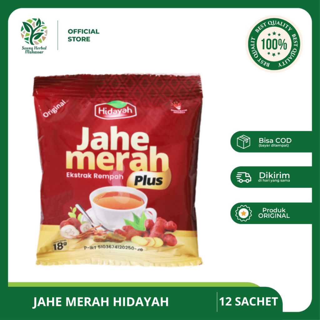 

Jahe Merah Hidayah - 12 Sachet