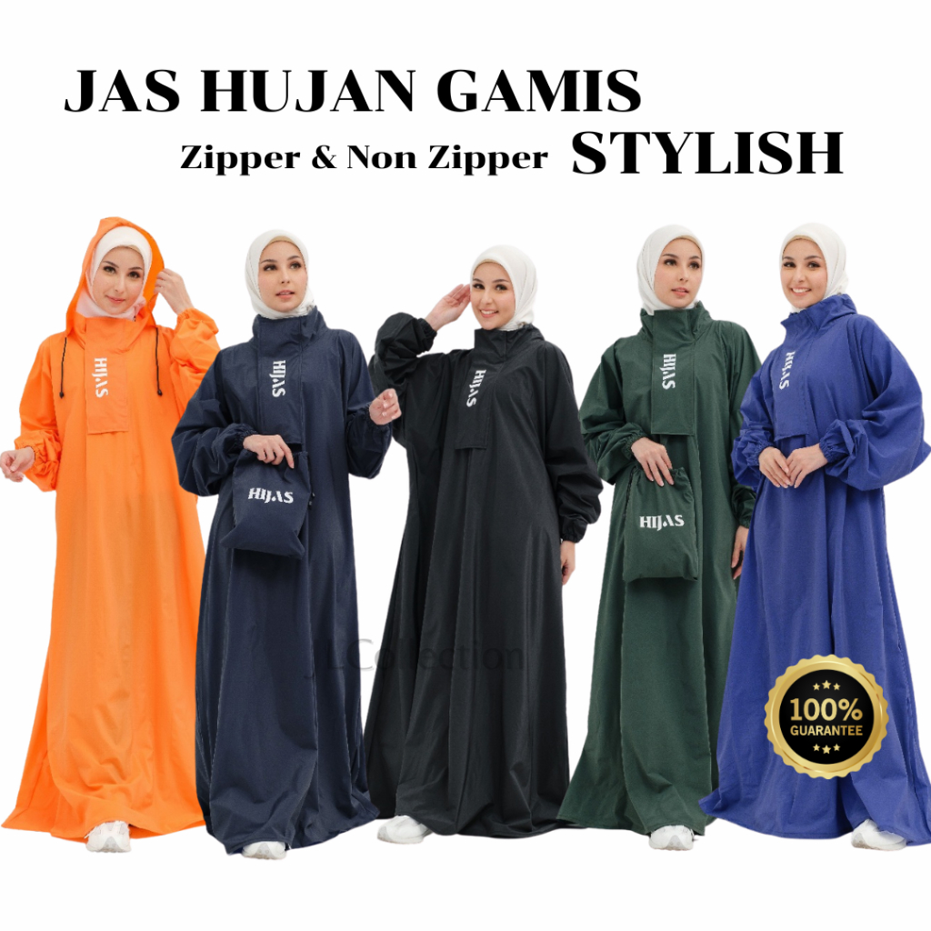 Jas hujan gamis wanita muslimah keren / Jas hujan pria dewasa / Jas hujan original tebal / Jas hujan