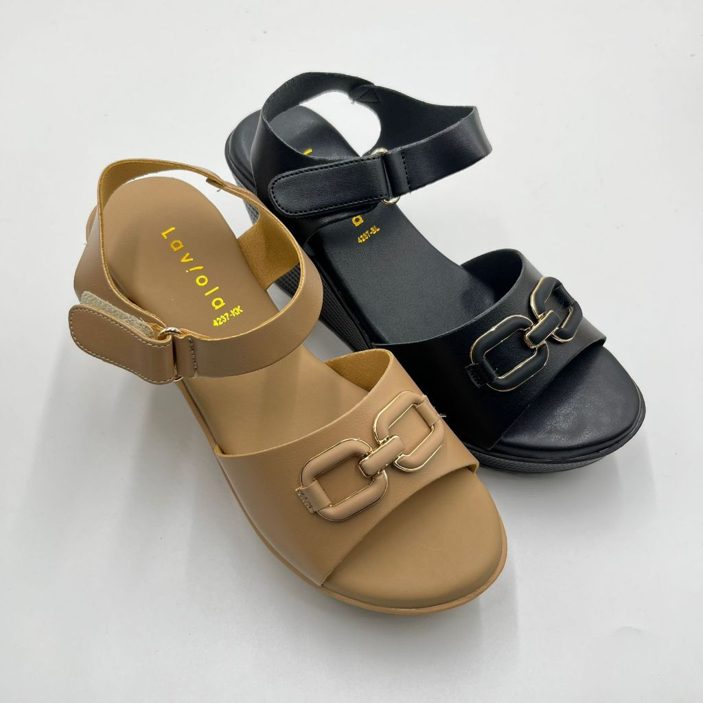 Laviola 4237 WTR - Sandal Tali Wedges Wanita