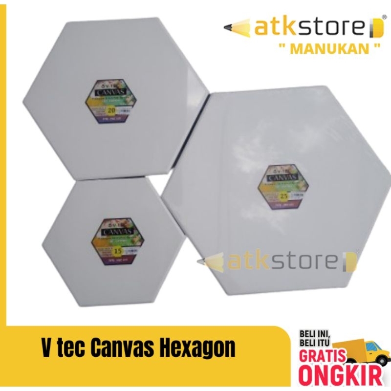 

V TEC Kanvas Bentuk Hexagonal | kanvas lukis