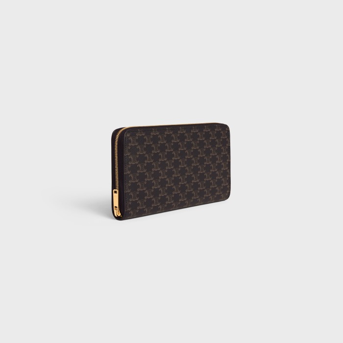 CELINE Large Logo Printed Zipper Wallet