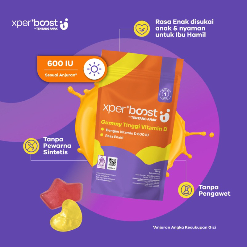 Expert Boost Expert Care Boost Gummy Vitamin D 600 Iu Anak Dan Dewasa Boost Imunitas & Pertumbuhan