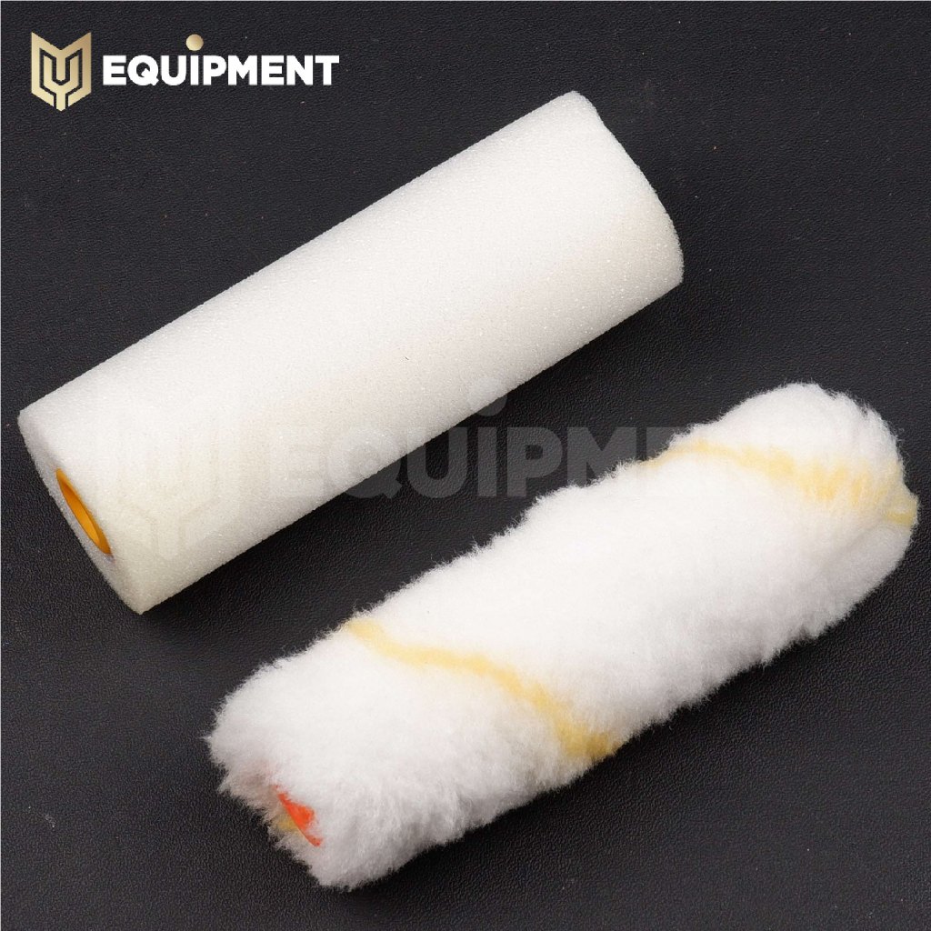 kuas roll isi ulang / refill koas besar 9" / koas bulu kecil 4" / koas busa kecil 4" / cat bulu 22cm