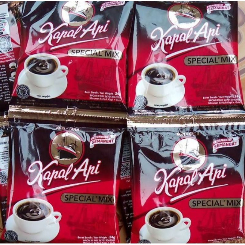 

Kopi Kapal Api spesial mix renceng - 24g isi 10sachet - kopi hitam plus gula