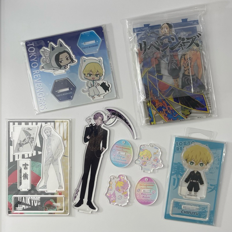 [ wajib co packing‼️ ] tokrev x sanrio acrylic keychain stand chifuyu + kazutora jjk tokotoko acryli