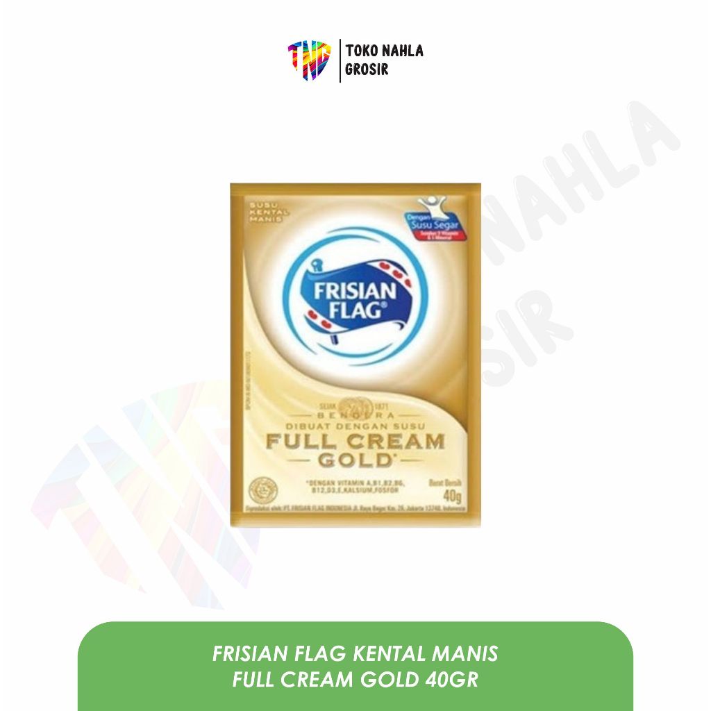 

Frisian Flag Susu Kental Manis Full Cream Gold 40gr Kemasan Sashet Renceng Isi 6 Pcs