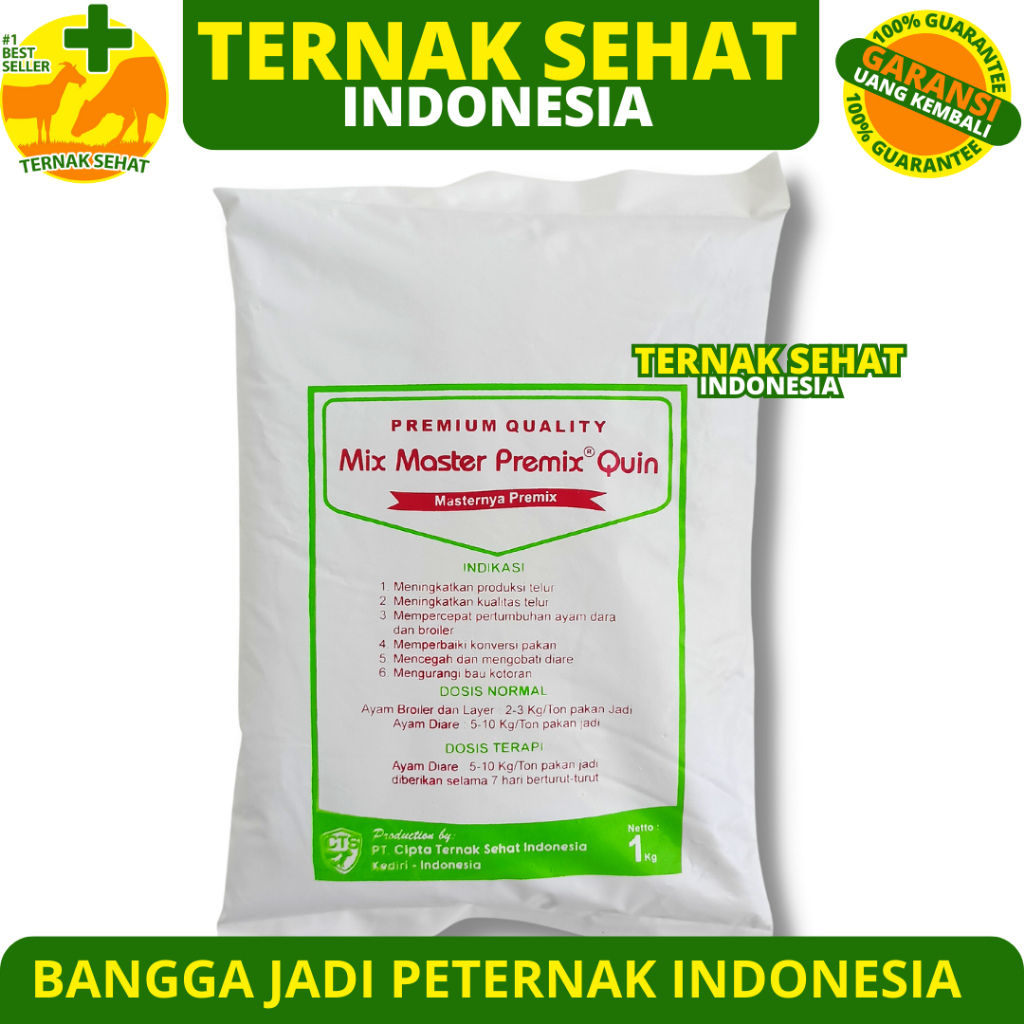 MIX MASTER PREMIX QUIN 1 KG - Olaquindox Agp Pemacu Pertumbuhan & Penambah Berat Badan Hewan Babi Ay