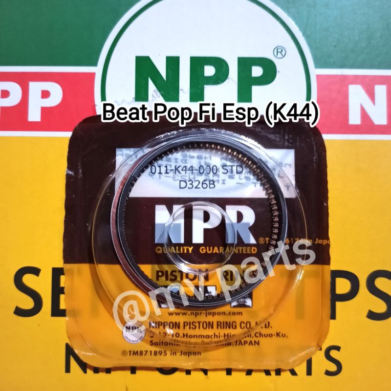 Ring Seher Ring Piston K44 Beat Pop esp Beat fi Stater halus Beat street Scoopy Fi Vario 110 Fi 2014