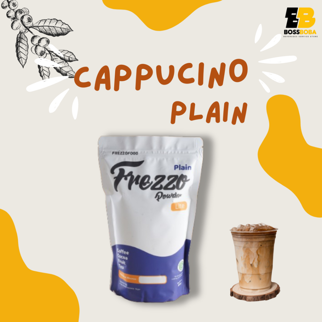 

Bubuk Minuman Rasa Cappucino Plain Frezzo Powder Lite 500Gr/Minuman Kekinian Murah/Bossboba