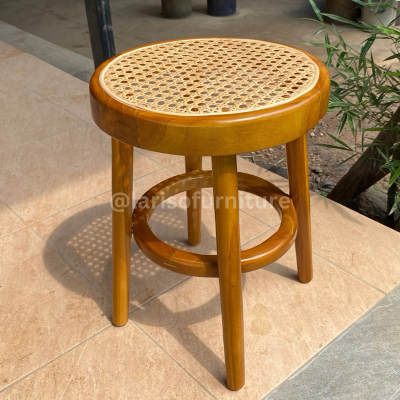 STOOL | STOOL ROTAN | BANGKU KECIL | STOOL KAYU