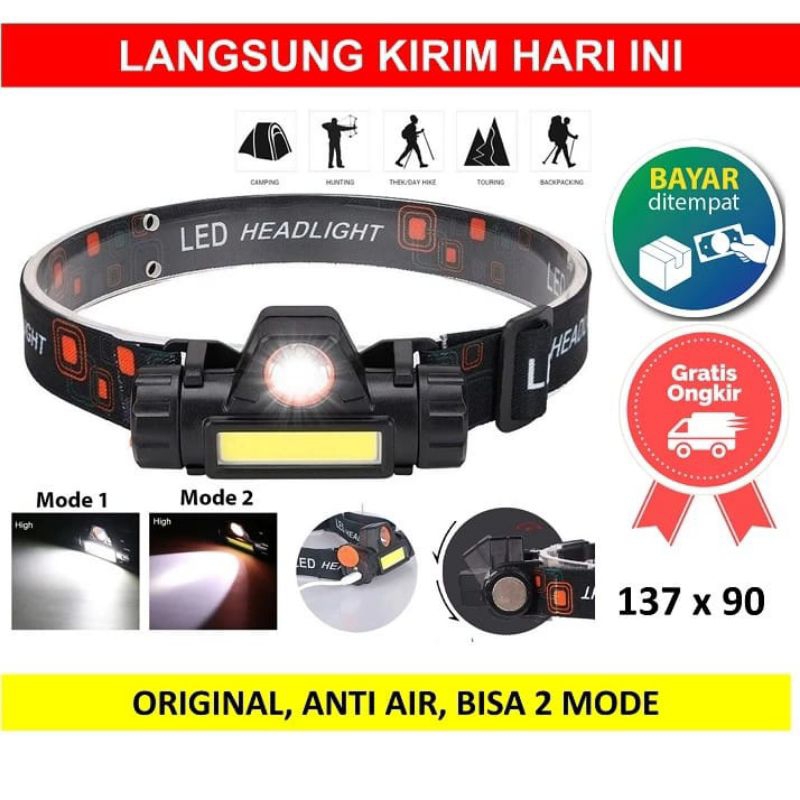 senter kepala usb power let sorot