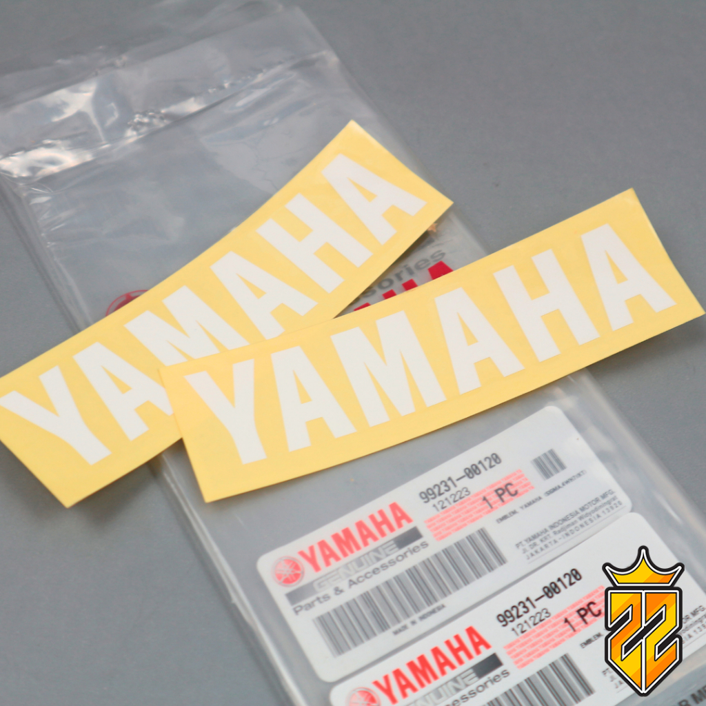 Emblem Sticker Striping Cover Spakbor Depan Putih Original Yamaha F1ZR F1Z Force 1 Sigma 99231-00120