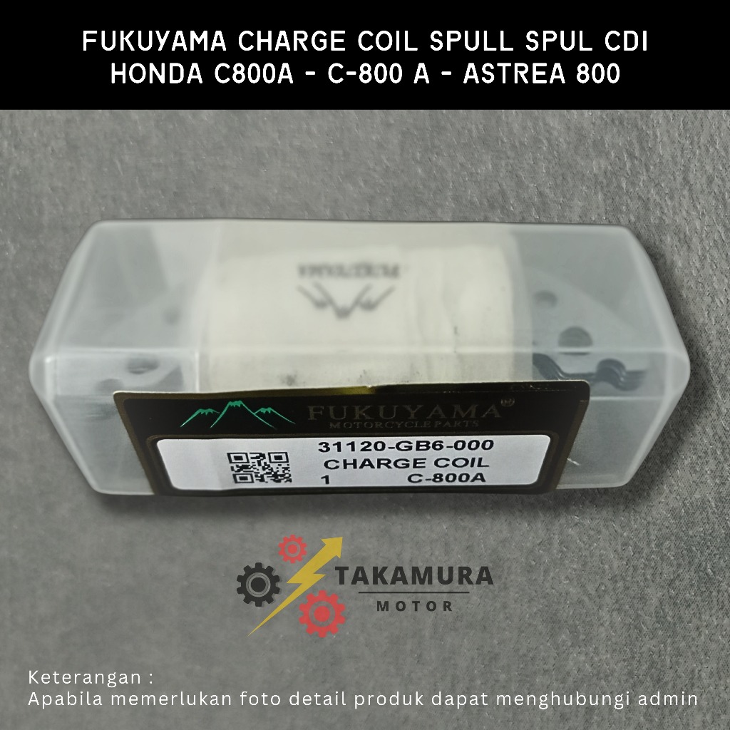 Fukuyama Charge Coil Spull Spul Spool CDI Jalan Pengapian Honda C800A - C-800 A - C-800-A Astrea 800