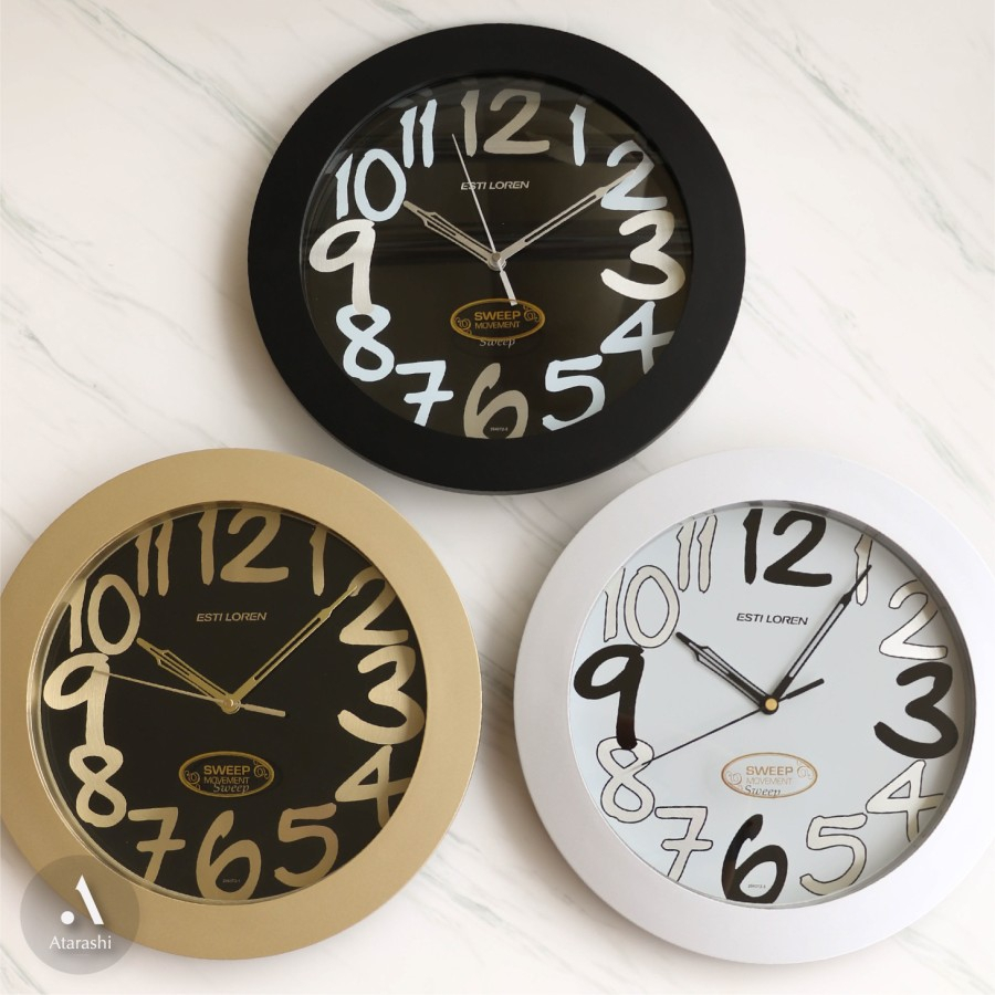 JAM DINDING ESTI LOREN 2043 ANGKA UNIK MURAH