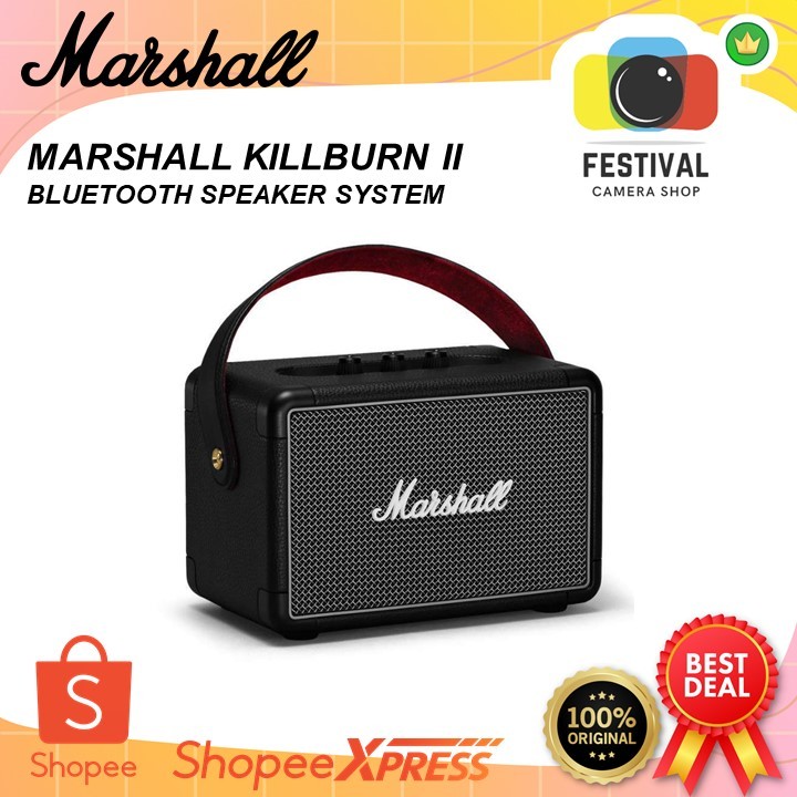 Marshall Kilburn II High Quality Portable Bluetooth Speaker Killburn 2 - Black