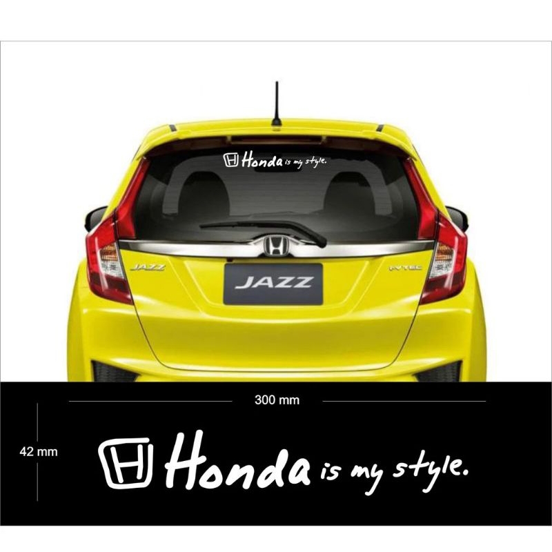 cutting sticker kaca belakang mobil HONDA JAZZ sticker kaca belakang sticker cutting variasi
