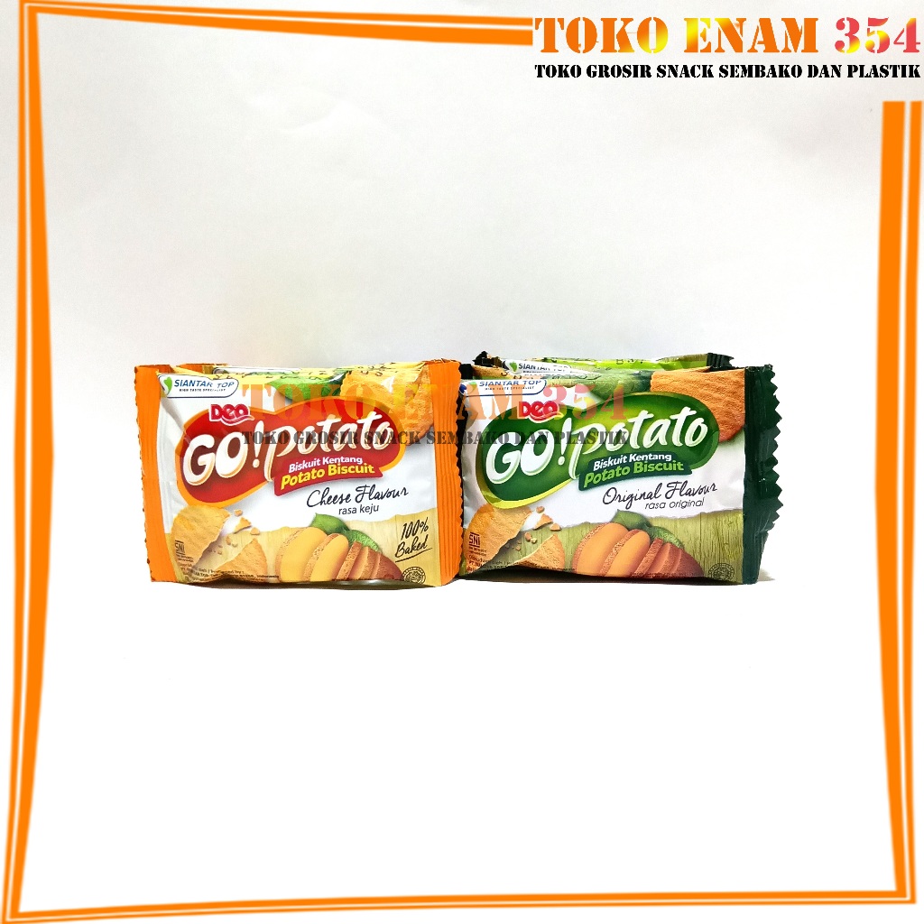 

Biskuit kentang Deo Go potato Renceng isi 10 bungkus x 8 gram