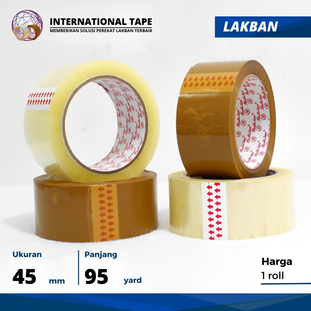 

Lakban OPP lakban BODHI bening coklat 45mm x 95yard TAPE "PERROLL