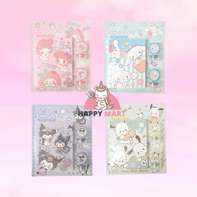 

Notes SET CAP motif sanrio kuromi / melody / cinnamoroll