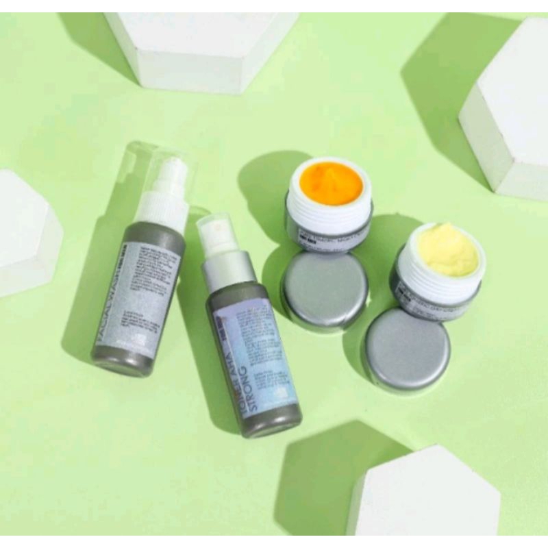 PURE TUMERIC CREAM PAKET SKINCARE WAJAH UNTUK PRIA (Kulit berjerawat, sensitif, jerawat dan flek)