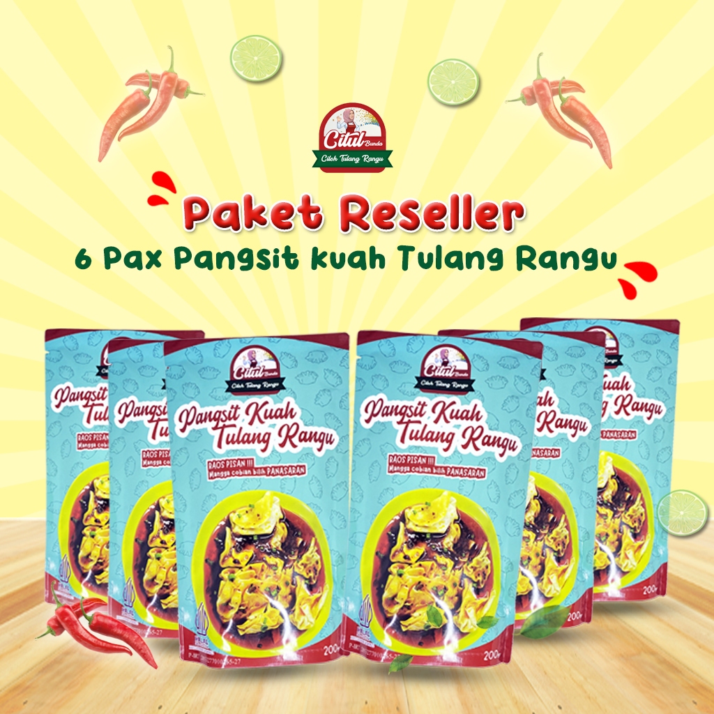 

Citul Bunda - Paket Reseller 6 Pax Pangsit Kuah Tulang Rangu Sapi Asli Khas Bandung