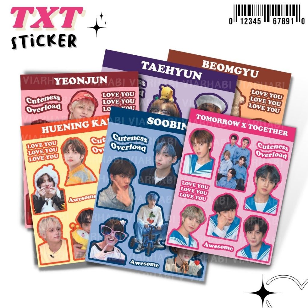 STIKER TXT EDITION// FREEBIES KPOP// STIKER KONSER TXT EDITION// STIKER KPOP MURAH