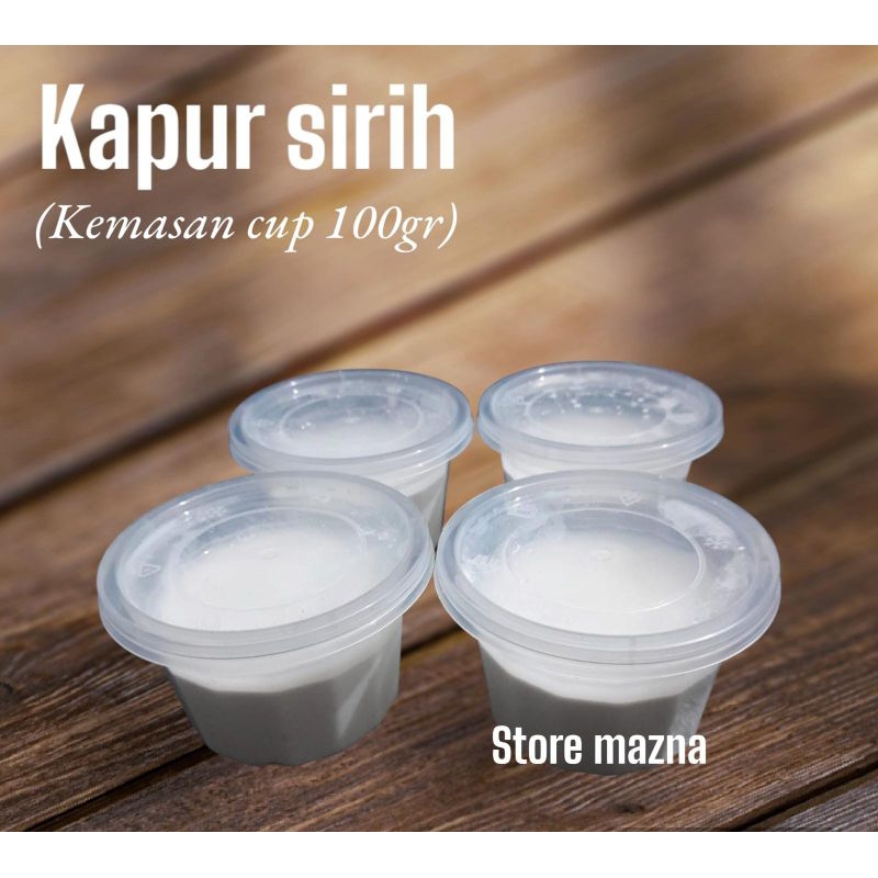 

Kapur sirih food grade kemasan cup 100gr