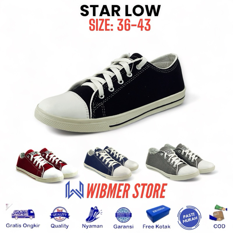 SEPATU LOW SNEAKER MURAH / SEPATU PENDEK PRIA WANITA