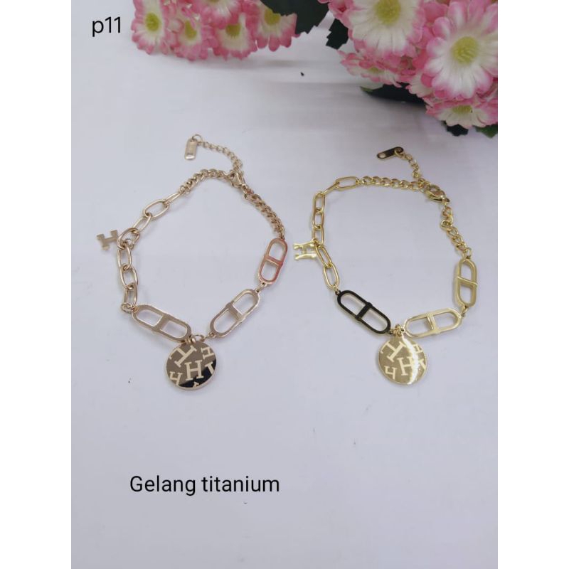 Gelang Titanium Wanita R85 Gelang Korea Style