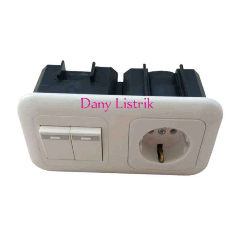 1 SET PANASONIC WEJ STOP + 2 GANG SAKLAR DAN STOP KONTAK