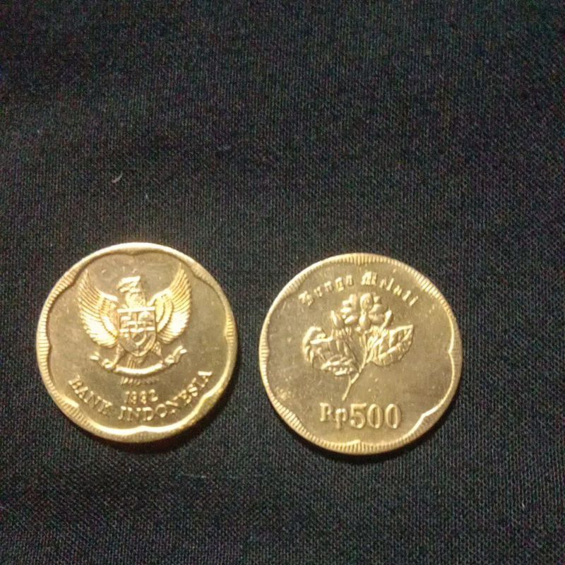 500 rupiah melati besar tahun 1992