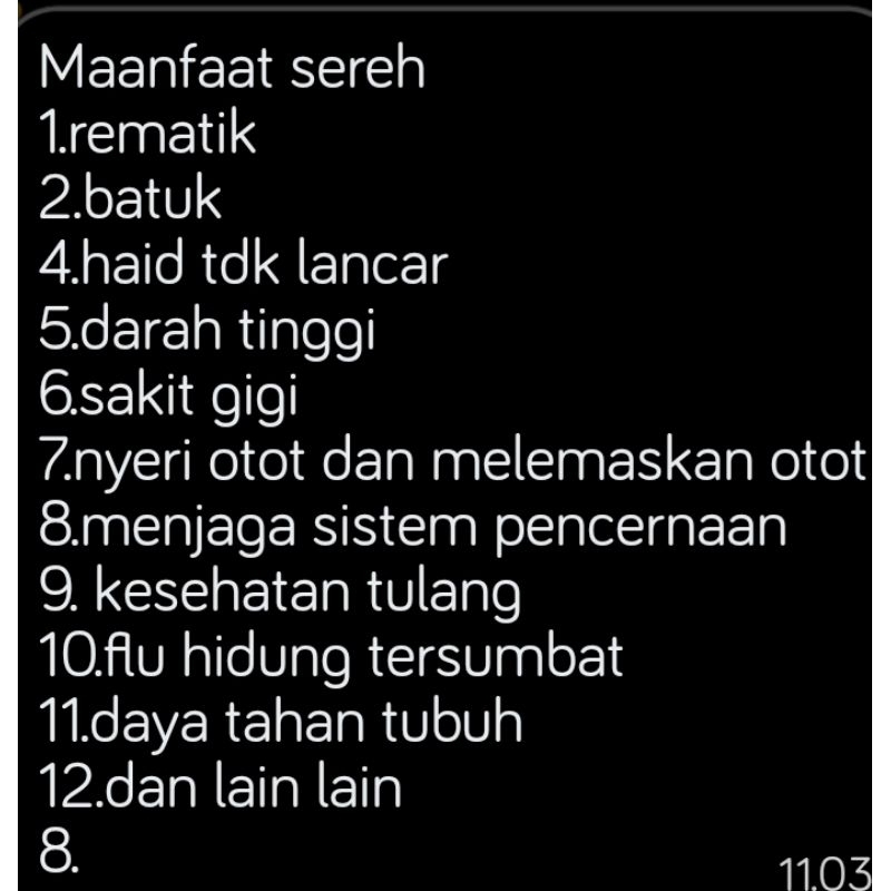 

sereh kering original