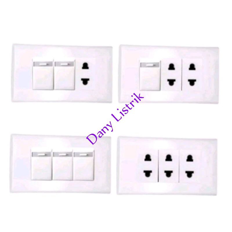 PANASONIC WEHJ PANJANG 3 GANG SAKLAR DAN STOP KONTAK TRIPLE