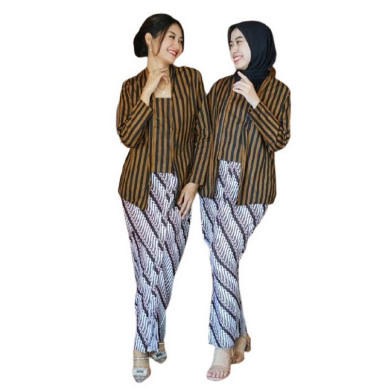 Baju Lurik Kebaya Kutubaru Modern Jadul Vintage Seragam Bridesmaids