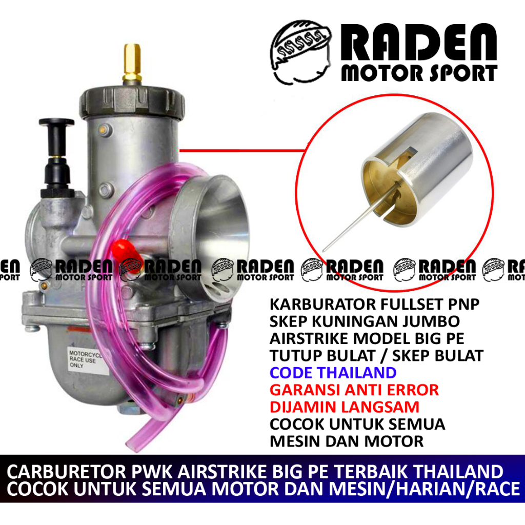 (COD) KARBURATOR  AIRSTRIKE MODEL PE 32 34 36 38 40 42 PE BESAR AIR STRIKE KARBU SKEP BULAT JUMBO BE