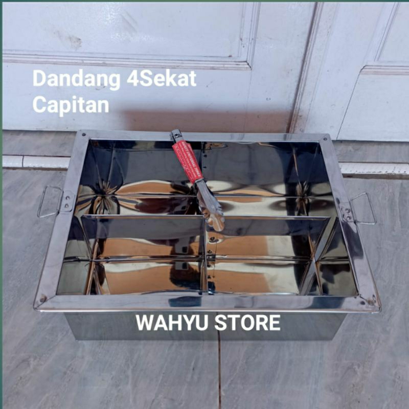 dandang odeng sekat 4/panci shabu kotak stainless