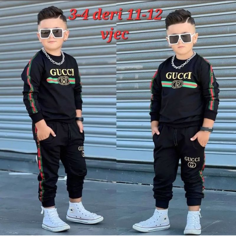 Sweater Setelan Anak Cowok Celana Lengan Panjang Kekinian usia 4 sampai 9 tahun