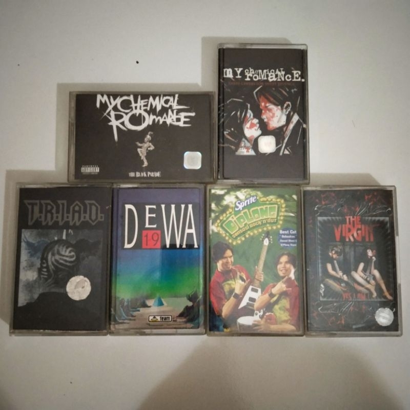 Kaset Pita Original Mychemical Romance, D'plong, Triad, The Virgin, Dewa 19 (jual paketan)