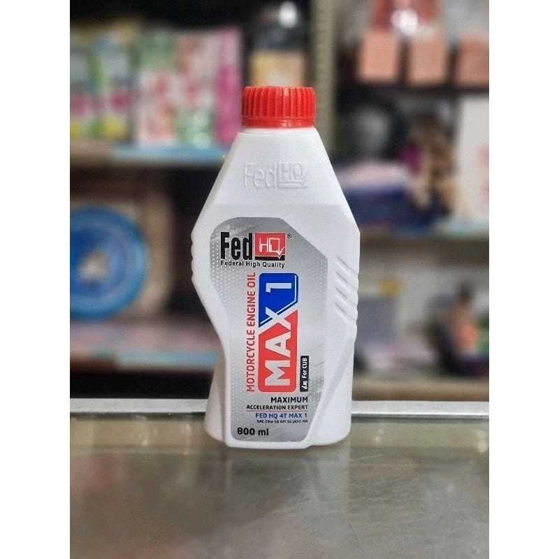 Oli Mesin FED HQ [ MAX 1 ] 4T SAE [ 20W-50 ] 1L 1000ML Original 100% ASLI MOTOR - SPORT , CB150R , C