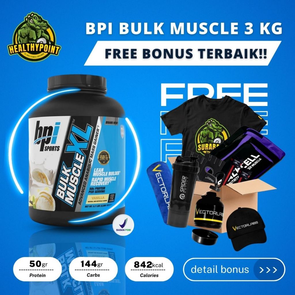 BPI Sports Bulk XL Muscle Gainer 5,7lbs atau 2,58Kg Weight Gainer
