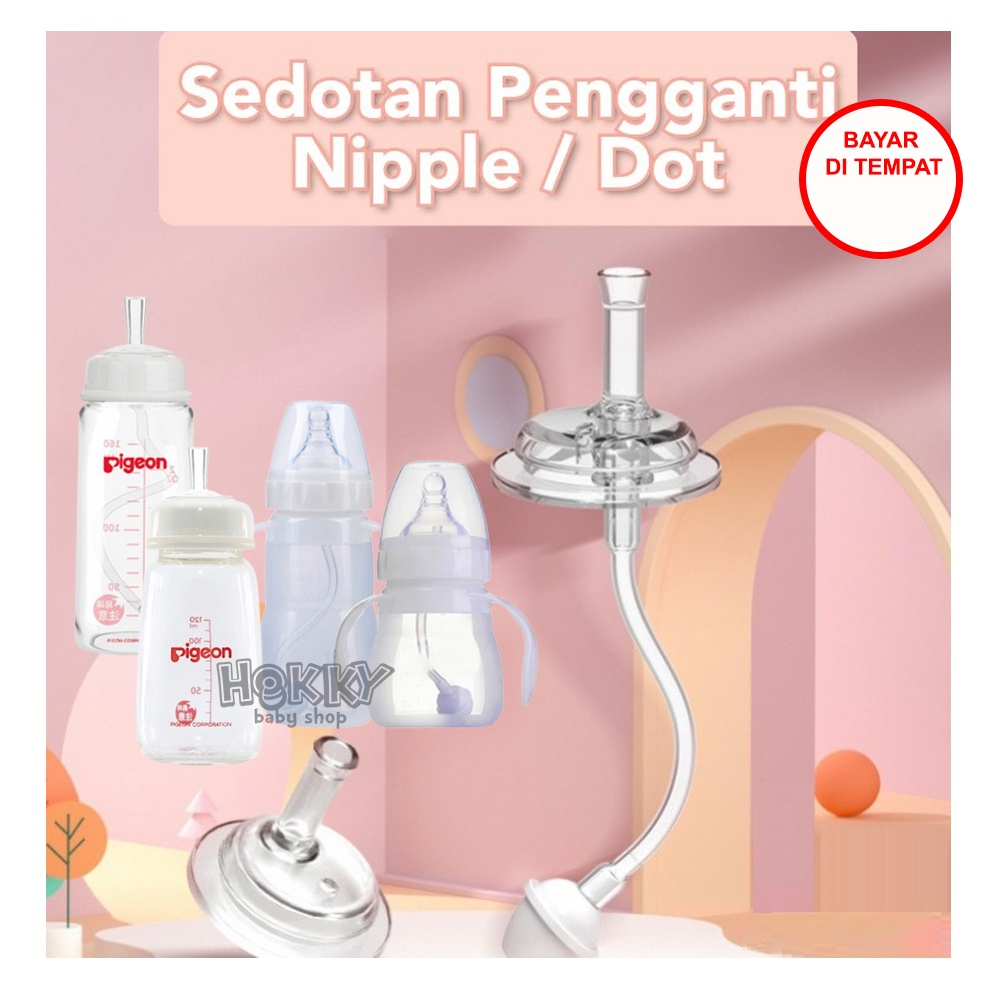 HK Sedotan Pengganti Nipple Dot Untuk Botol Susu Standard | Slim Neck | Wide Neck | Duckbill | Pigeo