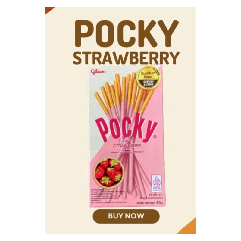 

Pocky Stick Rasa Strawberry Stroberi Berat 47 Gram Harga Per Pcs