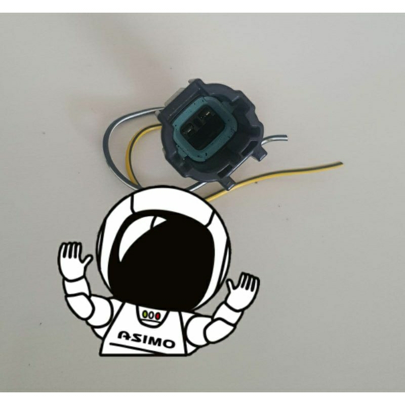 soket steker waterprof Black headlight drl senja dinamo female pin original Universal Mitsubishi Nis
