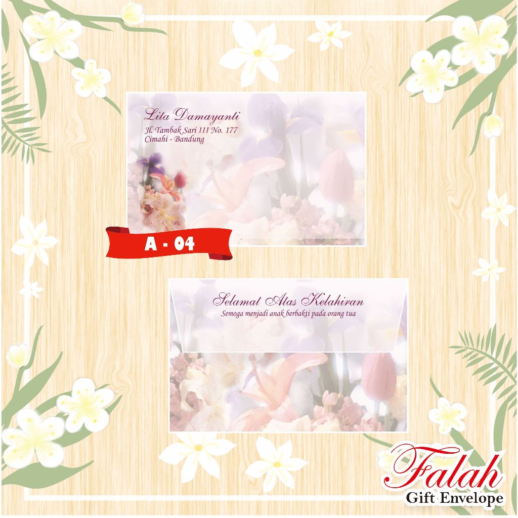 

Amplop Kondangan atau Angpau Sumbangan Nikah Motif Falah A 04 Isi 50 Sehari Jadi