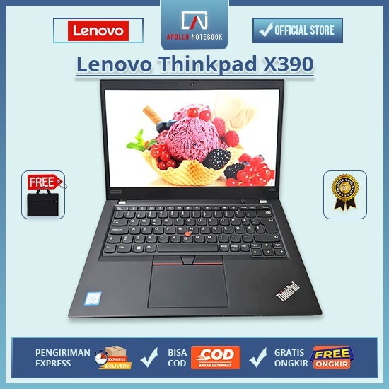 Laptop Lenovo Thinkpad x390 Core i5 Windows SSD-Second Murah Bergaransi