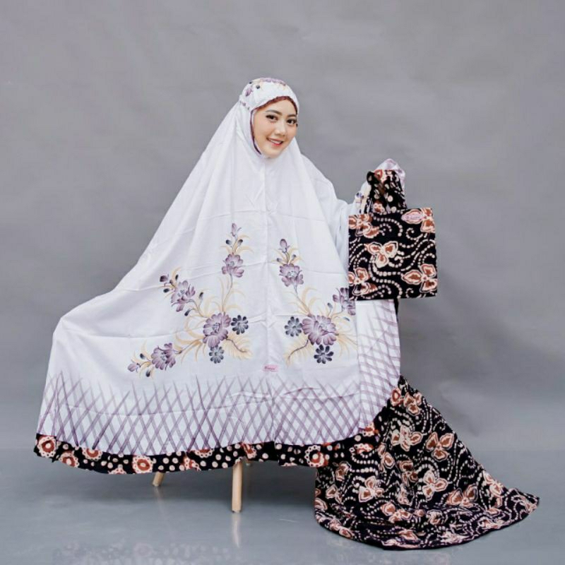 MUKENA ZAHIRA LUKIS MIX BATIK CAP