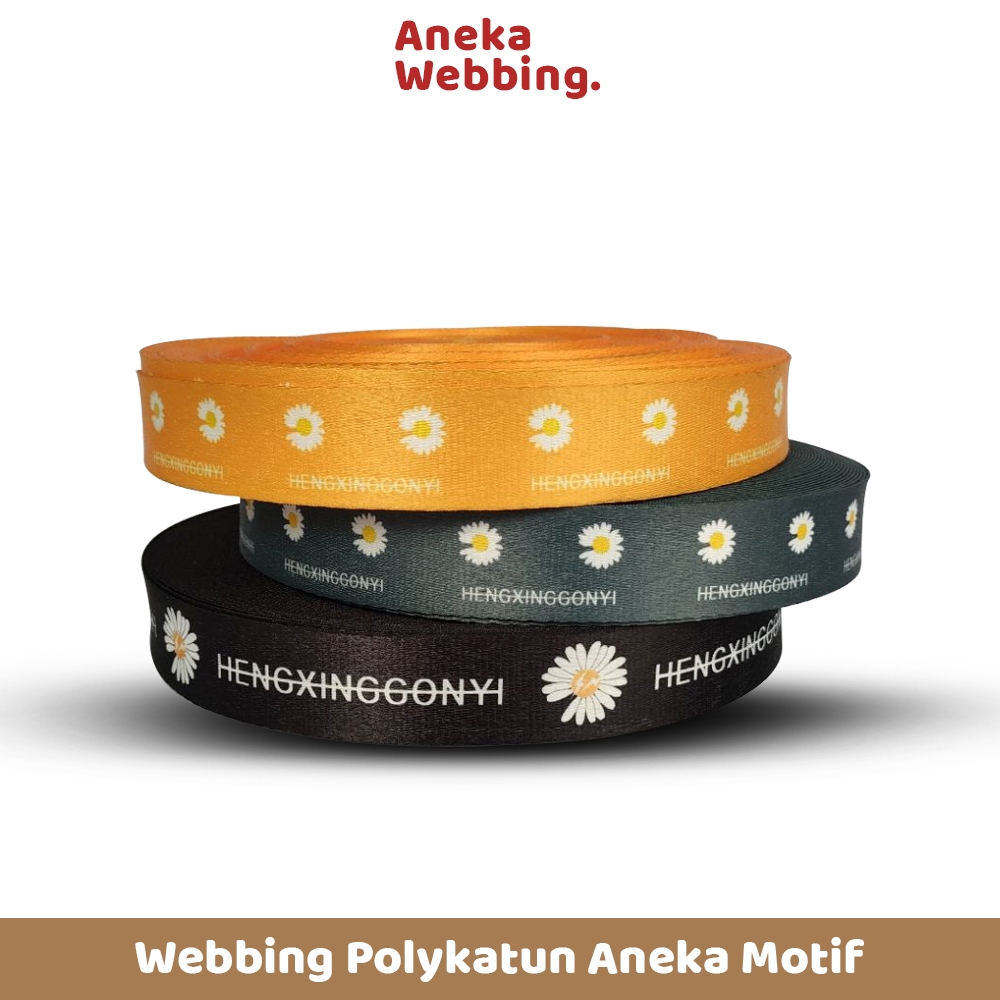 Webbing Polykatun 3.8 cm Aneka Motif #1
