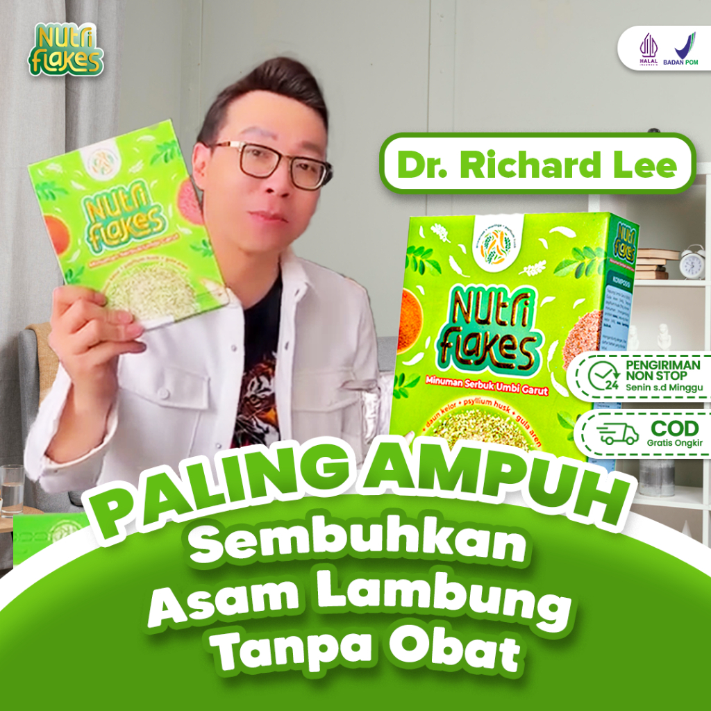 

Nutriflakes - Sereal Alami Umbi Garut Atasi Sakit Magh Gerd Kronis Ganguan Pencernaan Ori Original Asli Herbal Sehat Tanpa Efek Samping 1 BOX
