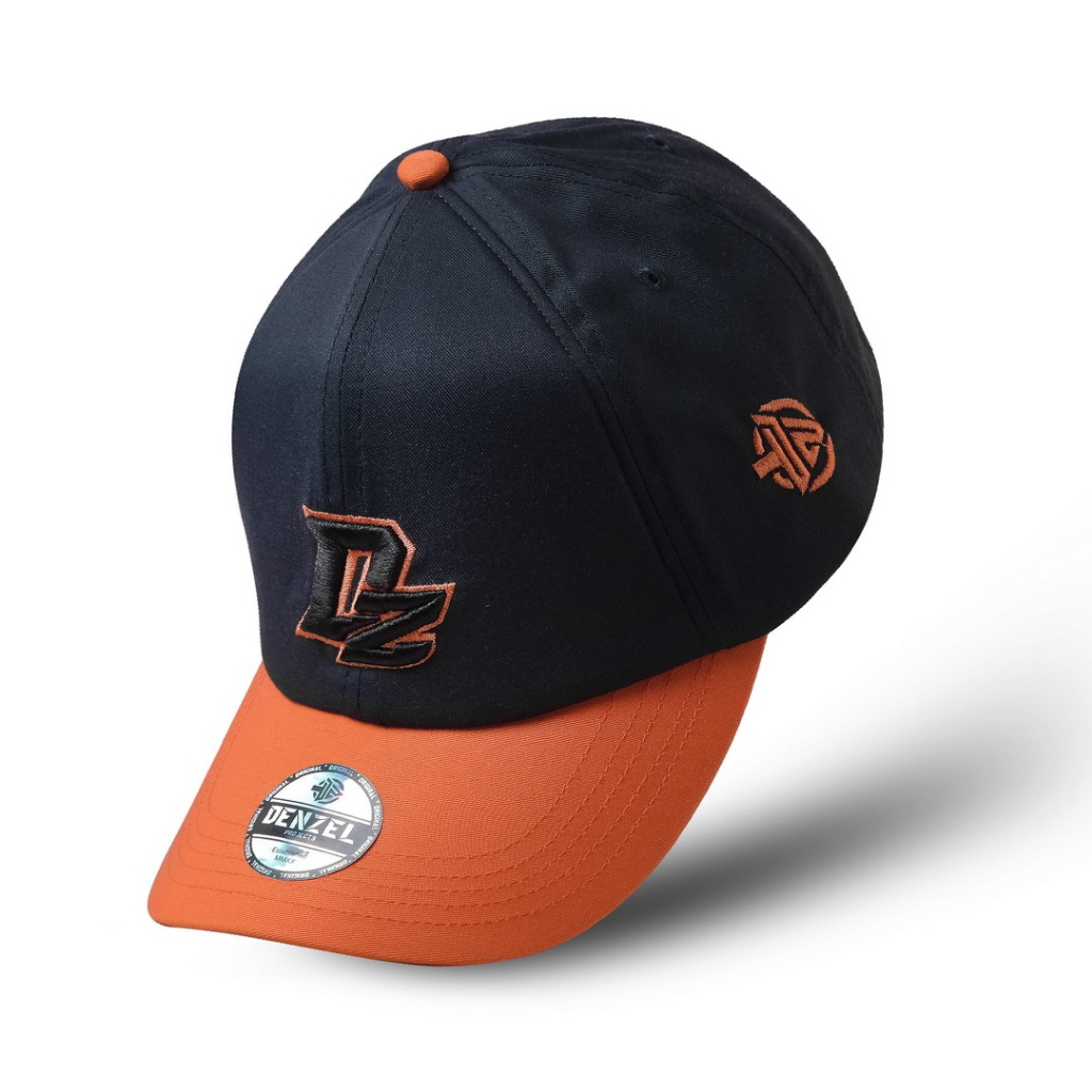 DENZEL DZ 150 Topi Baseball Navy Orange - Topi distro
