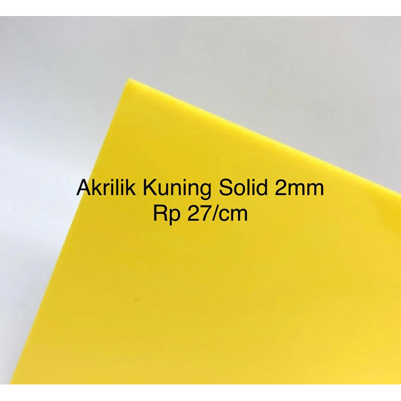 

Akrilik Kuning Solid 2mm Rp 27 / cm persegi Potongan Akrilik Kuning Custom